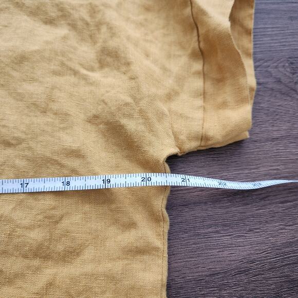 Terzo Millennio Linen Top S Orange Minimalist Beach Lagenlook Cottage - Picture 4 of 5